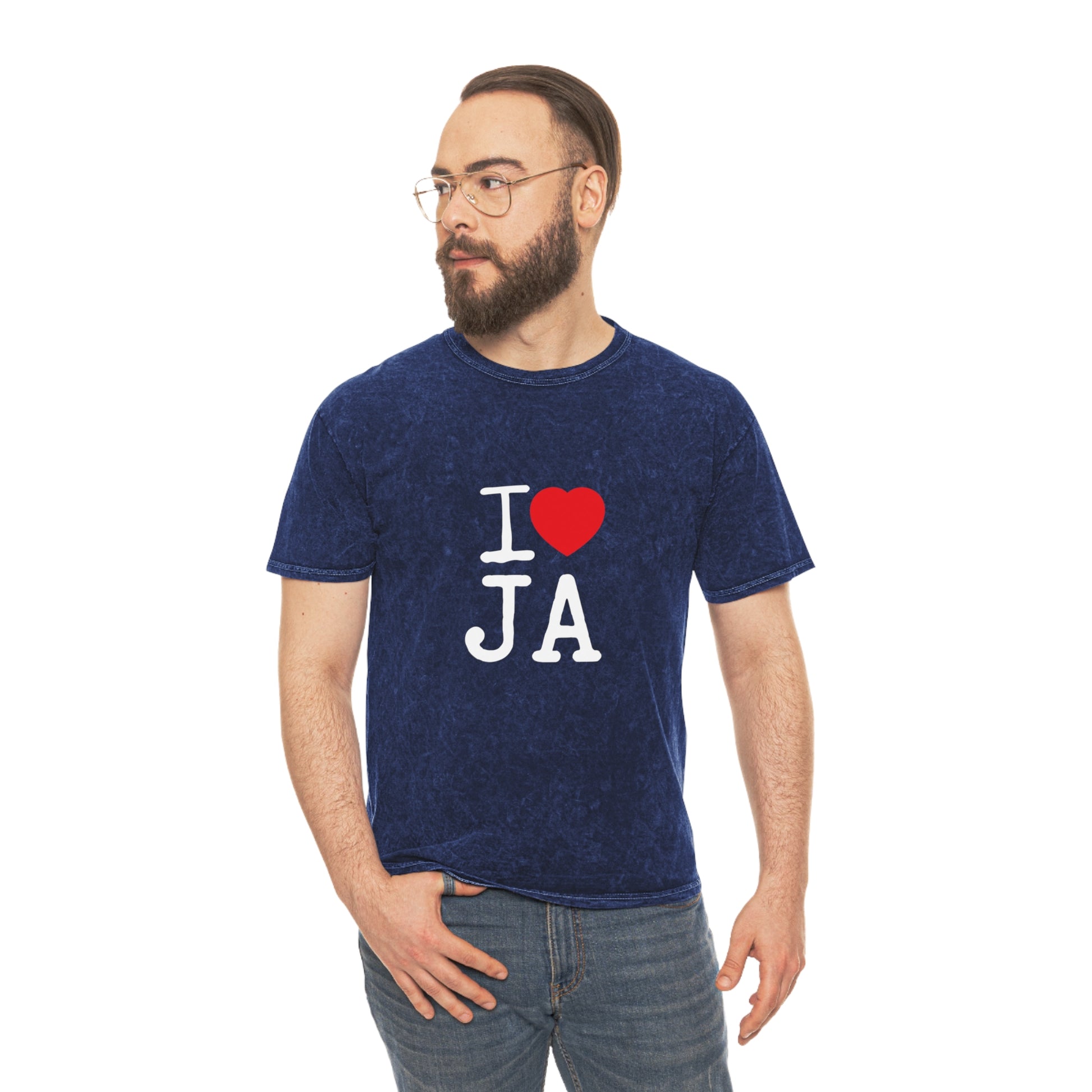 Mineral Wash T-Shirt – I ❤️ JA Edition - JAHMAYCA
