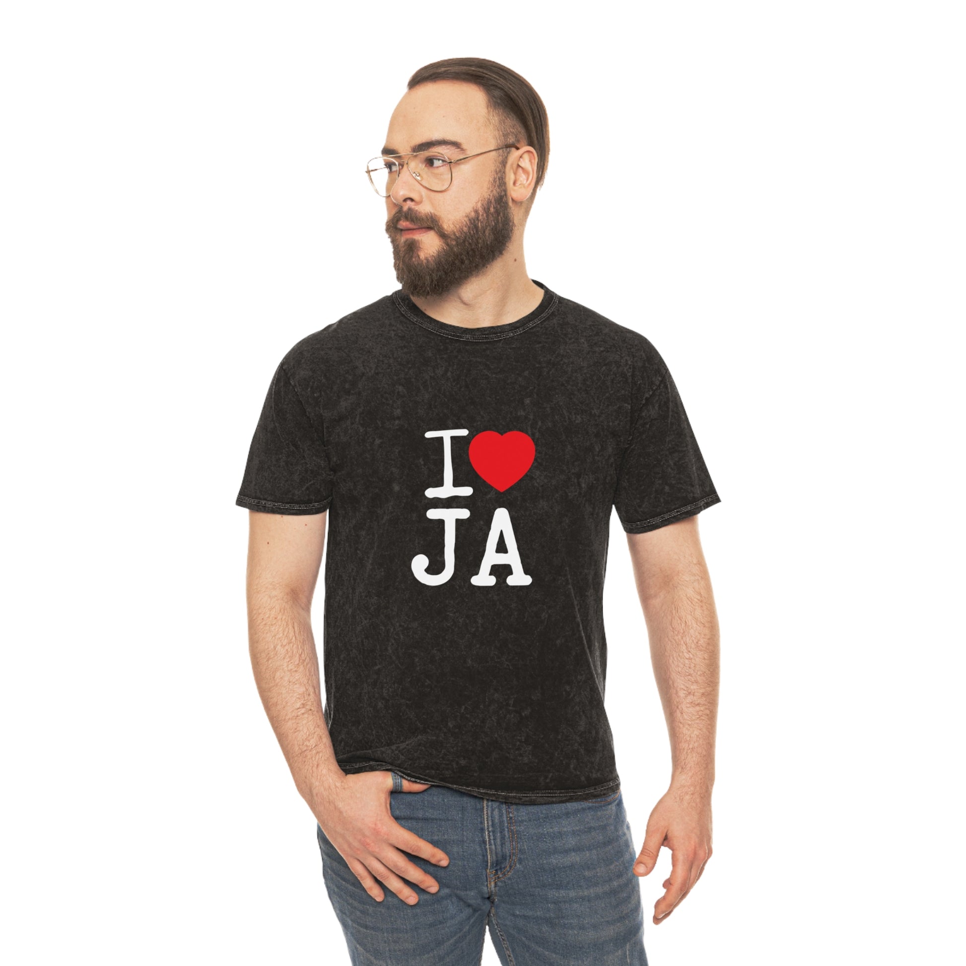 Mineral Wash T-Shirt – I ❤️ JA Edition - JAHMAYCA