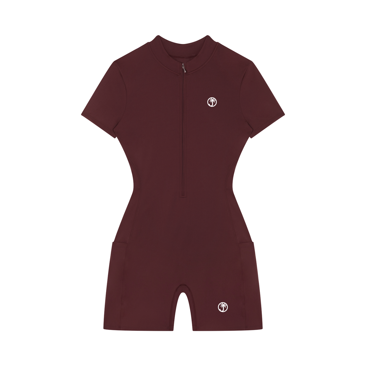 Women's Quarter-Zip Short Sleeve Romper