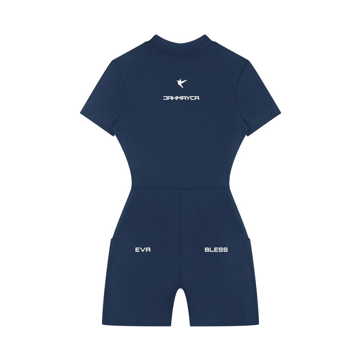 Women's Quarter-Zip Short Sleeve Romper