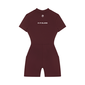 Women's Quarter-Zip Short Sleeve Romper