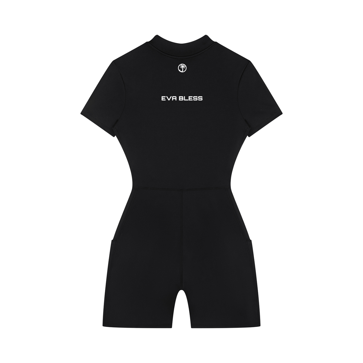 Women's Quarter-Zip Short Sleeve Romper
