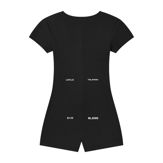 Women's Dual-Function Cape Tie-Waist Romper