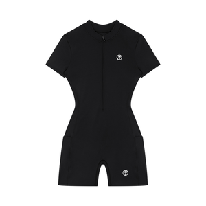Women's Quarter-Zip Short Sleeve Romper