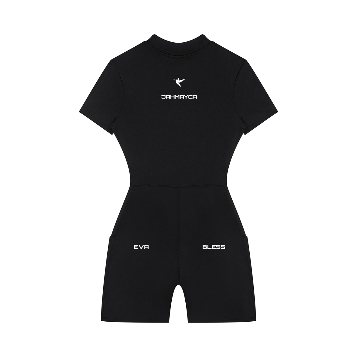 Women's Quarter-Zip Short Sleeve Romper