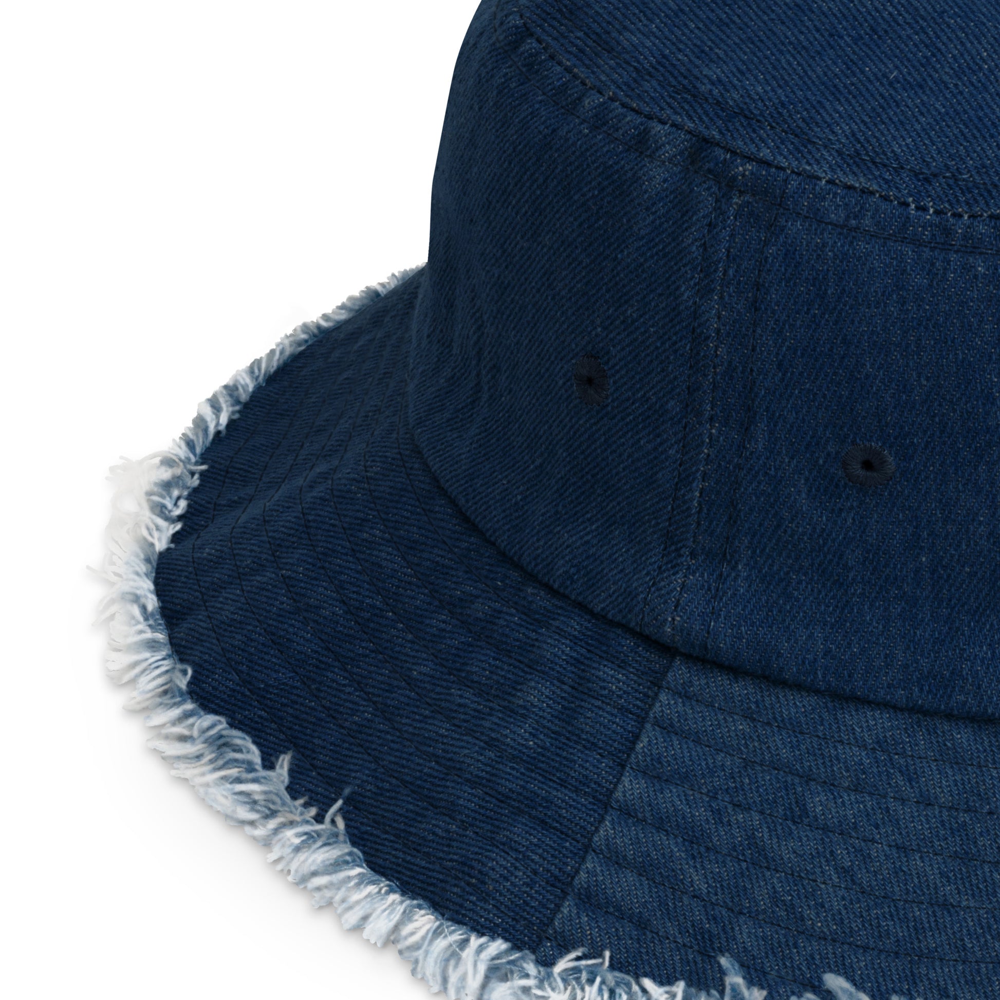 I ❤️ JA Distressed denim bucket hat - JAHMAYCA
