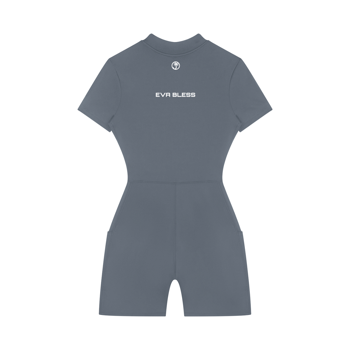 Women's Quarter-Zip Short Sleeve Romper